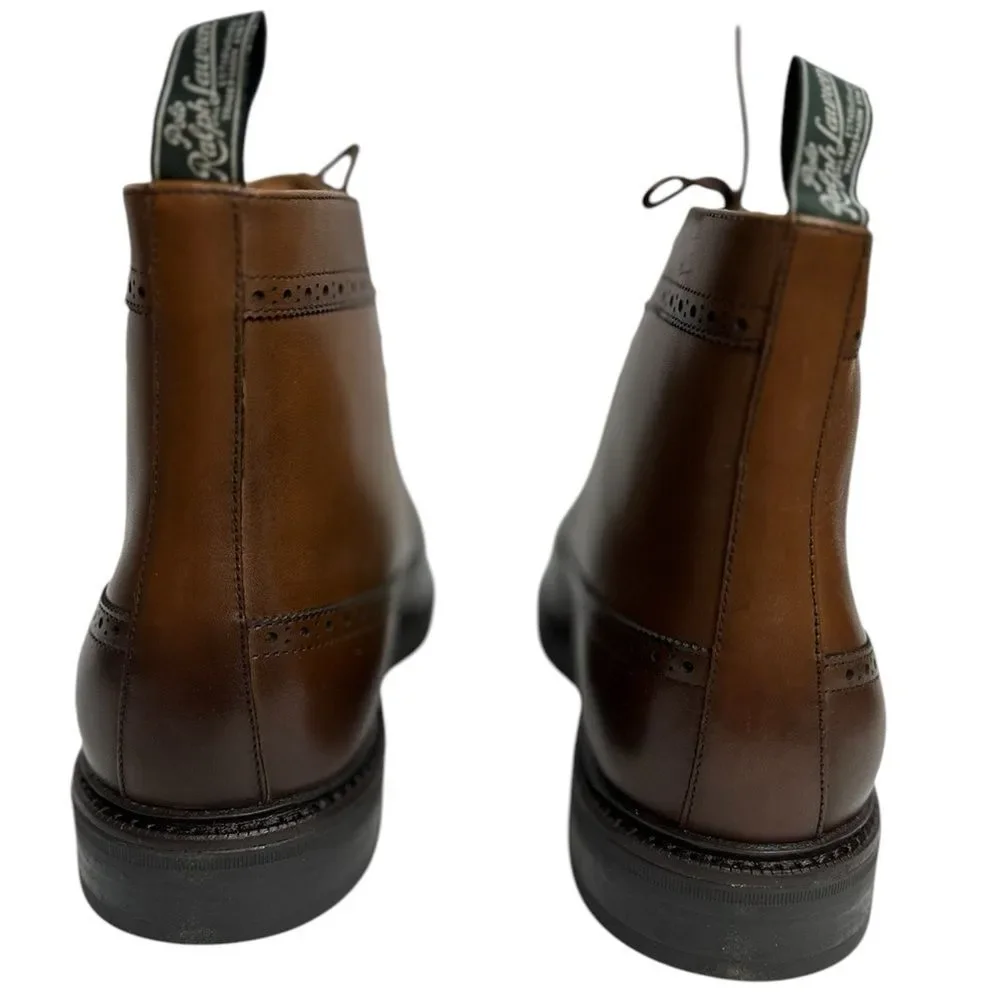 Polo Ralph Lauren Men's Asher Leather‎ Wingtip Boots, SIZE 11